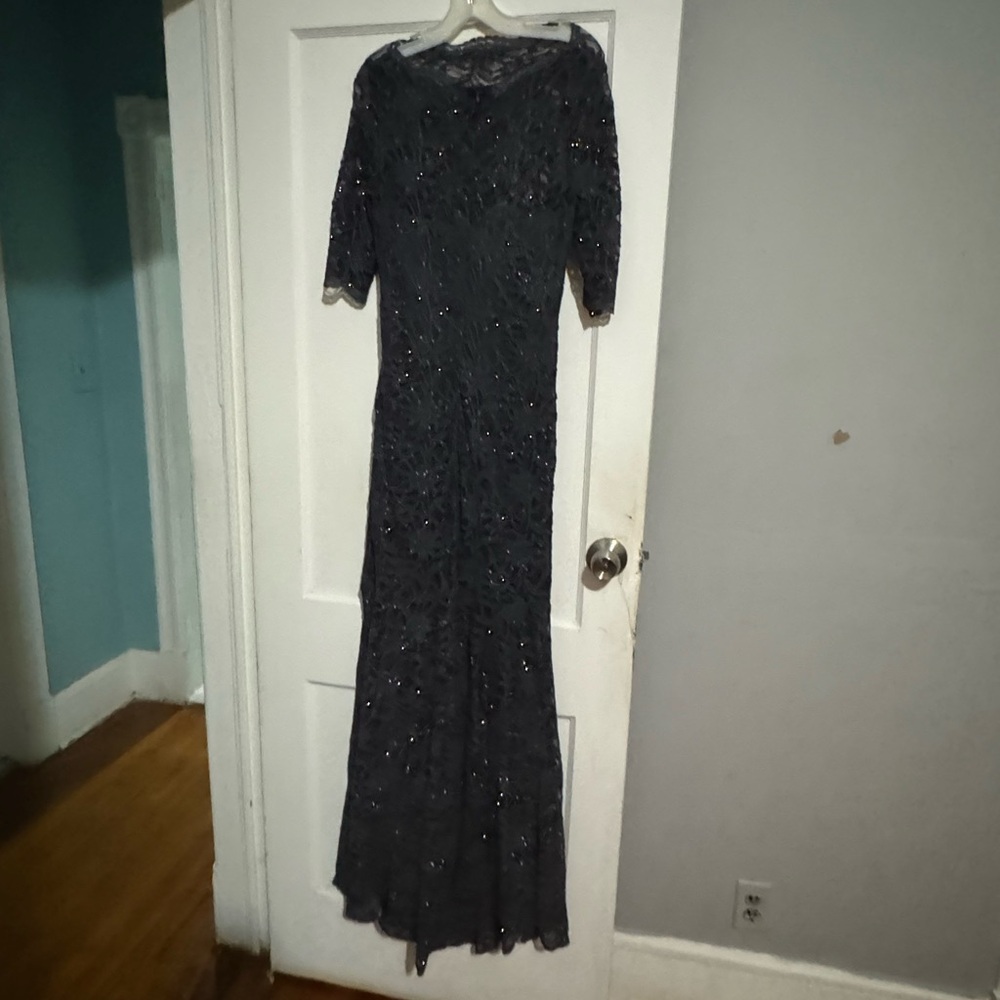 Elegant Charcoal Evening Gown
